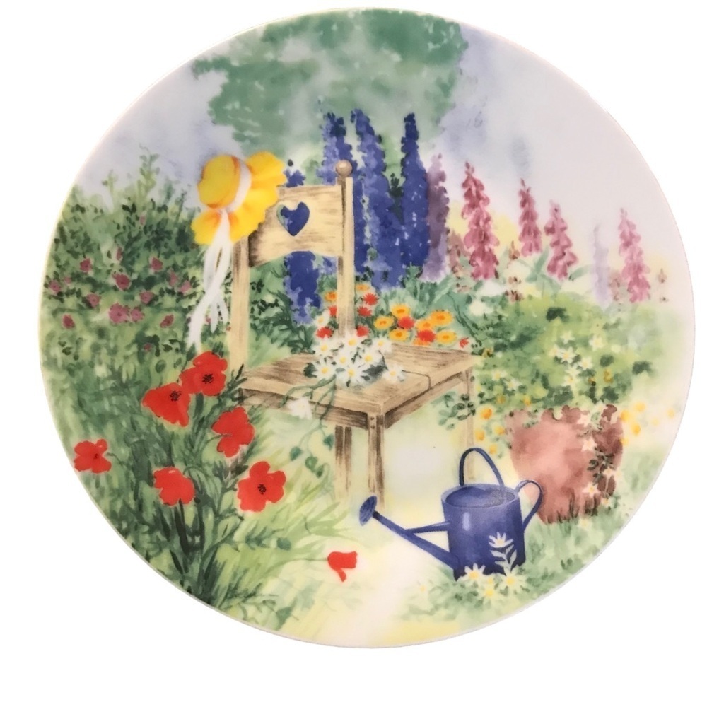 I. Godinger & Co. Dessert Plate, 7 1/2” Diameter, Spring Garden with Flo…